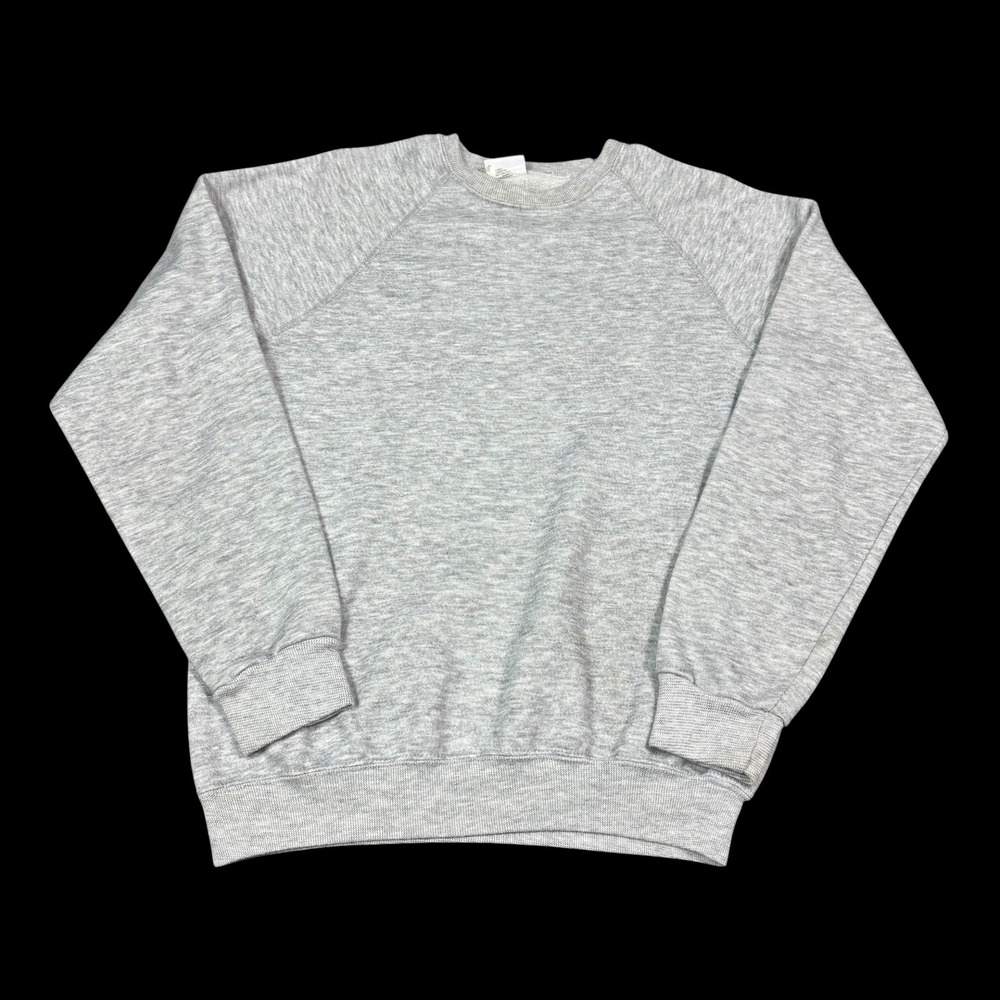 Vintage 90s Bassett Walker Gray Blank Crewneck Sweatshirt Women's Large FLAWS